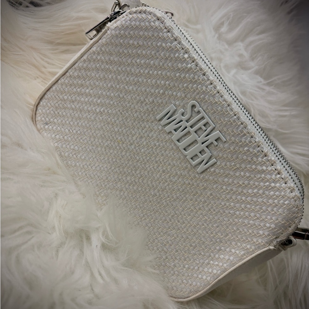 Steve Madden Textured Cream Crossbody Bag